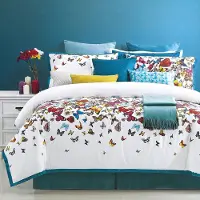 Dommelin Dekbedovertrek Butterfly Satijn 300TC Multikleur 260x200/220 cm