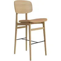 NORR11 Ny11 Bar Stool / Kamel - Barkrukken Staal Natural Oak - W1NY112248FSCONAVL21004