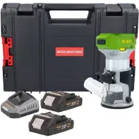Procraft POB24bb accu multifunctionele frees 20 V 6 / 8 mm borstelloos + 2x accu 2,0 Ah + oplader + RHINO gereedschapskoffer