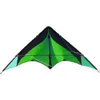 Elliot tweelijnsstuntkite Delta Basic 117 cm groen/zwart