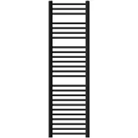 LuxeBath elektrische Badkamerradiator Sahara 400x1500 mm zwart rechte Zijaansluiting met 1200W Verwarmingselement Thermostaat digitaal Display Handdoekverwarmer Handdoekdroger Verwarmingssysteem