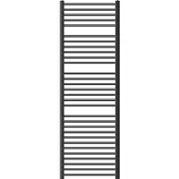 LuxeBath Elektrische badkamerradiator met verwarmingselement 1200W 600x1800 mm antraciet rechte zijaansluiting & thermostaat digitaal display