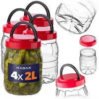 Kadax PET multifunctionele pot met deksel 2L verpakking van 4 stuks