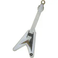 Aim Sleutelhanger Flying V Gitaar, wit