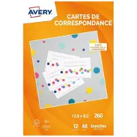 Avery Zweckform Quick&Clean C2318 - Weiß - 82,6 x 127 mm - 260 g/m² - 100 Karte(n) (25 Bogen x 4) Visitenkart