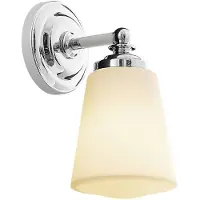 Arcchio Wandlamp Mahdi, dimbaar, chroom / zilver, Badkamer, Glas, Modern, Wandlamp