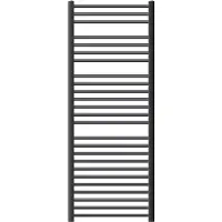 LuxeBath Elektrische badkamerradiator met verwarmingselement 900W 600x1500 mm antraciet gebogen Zijaansluiting & thermostaat Digitaal display