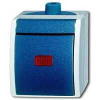 Busch Jaeger Abb Busch-Jaeger Ocean Wisselschakelaar + Controle Lens Wd Opbouw Ip44