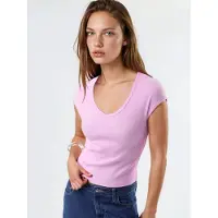 Busem V-hals Ribbels Blouse