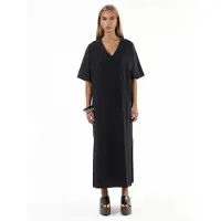 Busem V-hals Losse Midi-jurk