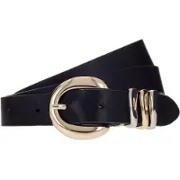 B.belt Riem Leder 80 cm zwart