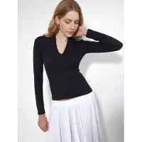 Busem Slim Fit V-hals Lange Mouwen Blouse