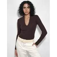 Busem Slim Fit V-hals Lange Mouwen Blouse
