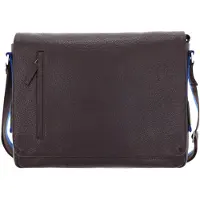 Leonhard heyden Leren schoudertas laptoptas met laptopvak Tokio Umhängetasche 8204 Schokoladenbraun donkerbruin