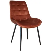 Lizzely Garden & Living SET DEAL: 4 stuks Eetkamerstoel De Vince bruin velvet eetstoel zetel