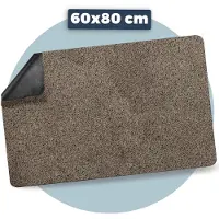 Pasper Deurmat binnen droogloopmat - 60 x 80 cm - Beige - zonder boord - Gemaakt in België - Wasbaar - Deurmatten
