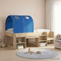 Prolenta Maison Exclusive - Slaaptunnel voor kinderbedden, 2 stuks, blauw, polyester
