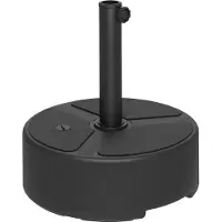 Outsunny Center Pole Umbrella Base-HDPE, Metaal-Ø45 x 32,5H cm-Zwart