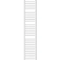 LuxeBath elektrische badkamerradiator Sahara 300x1800 mm in wit, rechte zijaansluiting met 900W verwarmingselement, digitale thermostaat en display. Handdoekradiator, verwarmer en droger in één.