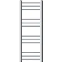 LuxeBath Elektrische badkamerradiator met verwarmingselement 600W 300x800 mm Chroom recht met zijaansluiting & thermostaat Digitaal display