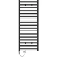 LuxeBath Elektrische badkamerradiator met verwarmingselement 1200W 750x1800 mm antraciet recht met zijaansluiting