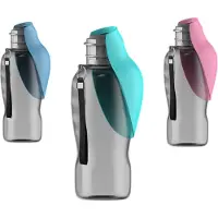 JeiibrZui Hond Drinkfles Onderweg - 800ml - 2-in-1 Opvouwbaar Met Kom - Lekdicht En Bpa Vrij - Ideaal Voor Wandelen Reizen Auto