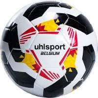 Uhlsport (Size 3) Voetbal België - Zwart / Geel / Rood | Maat: 3