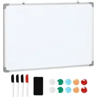 EStore -Whiteboard-Verzinkte Platte, Aluminium-90L x 1,8B x 60H cm-Weiß