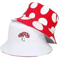 JeiibrZui Unisex Reversible - 56-58 Cm - 2-in-1 Zonnehoed Met UV Bescherming - Ademend Polyester Bucket Hat Voor Reizen En Sport - Tweezijdig Draagbaar In Verschillende Kleuren