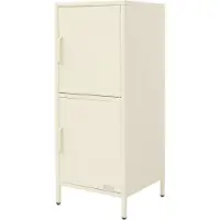 ML-Design Archiefkast 40x101.5x40 cm crème Kantoorkast met 2 stalen deuren ML design