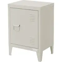 ML-Design Nachtkastje 40x30x58 cm lichtgrijs staal met verstelbare plank ML Design
