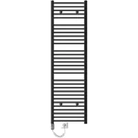LuxeBath Elektrische badkamerradiator met verwarmingselement 900W 500x1800 mm antraciet recht met zijaansluiting
