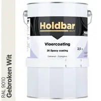 Holdbar Vloercoating Gebroken Wit (RAL 9010) 2,5 kg