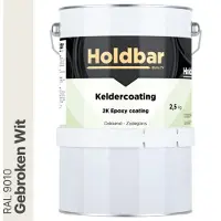 Holdbar Keldercoating Gebroken Wit (RAL 9010) 2,5 kg