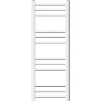 LuxeBath elektrische badkamer radiator Sahara 300x800 mm wit met rechte zijaansluiting 300W verwarmingselement digitale thermostaat handdoekverwarmer en handdoekdroger met geïntegreerd element
