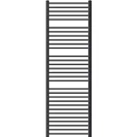 LuxeBath Elektrische badkamerradiator met verwarmingselement 900W 600x1800 mm antraciet rechte zijaansluiting & thermostaat digitaal display