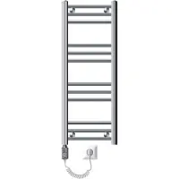 ECD-Germany Elektrische badkamer radiator met verwarmingselement 300W 300x800 mm Chroom recht met zijaansluiting