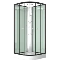 Aurlane Cabine de douche 85x85x225cm 1/4 de cercle - ZEENY