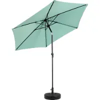 Merax Dubbele Parasol Rechthoekig 270 cm Crankmechanisme UV Beschermend Waterafstotend Lichtgroen Zonder Voet