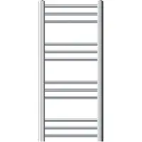 LuxeBath Elektrische badkamerradiator met verwarmingselement 600W 400x800 mm Chroom recht met zijaansluiting & thermostaat Digitaal display