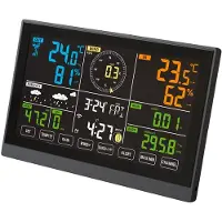 Kerbl Digitaal Weerstation 7-in-1, met Wi-Fi en app-functionaliteit, meet wind, regen, UV-straling en luchtdruk