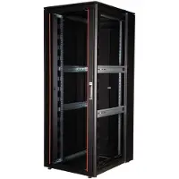 Roline 19-inch netwerkkast Pro 42 U , 800x1000 BxD Glazen deur zwart