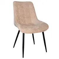 Lizzely Garden & Living SET DEAL: 4 stuks Eetkamerstoel De Vince beige chenille eetstoel zetel