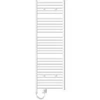 LuxeBath Elektrische badkamerradiator met verwarmingselement 1200W 600x1800 mm Wit gebogen met zijaansluiting