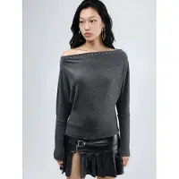 Busem Bootneck Blouse met Steenaccessoire