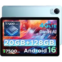 Doogee Tab G5 - Tablet - 20GB + 128GB (2TB TF) - 4G LTE - Android 16 - 10 inth 120Hz IPS HD - Unisoc T7200 - 7500mAh - 2 Lautsprecher - Widevine L1 - Face ID - GPS - Blauw
