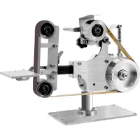 OEM Elektrische mini-bandschuurmachine, borstelloze motor, verstelbare werkbank, zilverkleurig