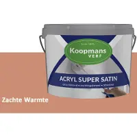 Koopmans Acryl Super Satin Zijdeglans Muurverf – Reinigbare Binnen- en Buitenverf voor Muren & Plafonds – Zachte Warmte – 10 l
