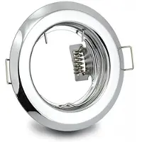 RADAM Kwazar Luminaire - GU10 inbouwframe - Inbouwspotframe - voor LED-inbouwspots max. 50 W - Rond, van aluminium, voor plafond - voor woonkamer, keuken, hal, werkkamer - RIK15 Zilver