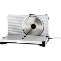 Ritter Snijmachine - icaro 7 - Made in Germany - Allessnijder Elektrisch inklapbar - 65W Eco Motor - broodsnijmachine, vleeswarensnijmachine, vlees, brood, gronten - broodsnijder Zilver